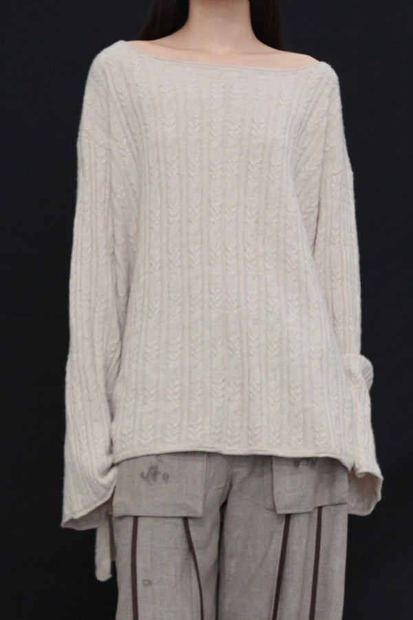 Mutedance 24 Autumn and Winter Pullover Cashmere Top MD-MD24FW141-NUDE